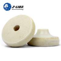 4" Wool Polishing Pad For Car Polisher M14 Thread White Wool Felt Buffing Disc Polishing Wheel For Metal Stone Jewelry